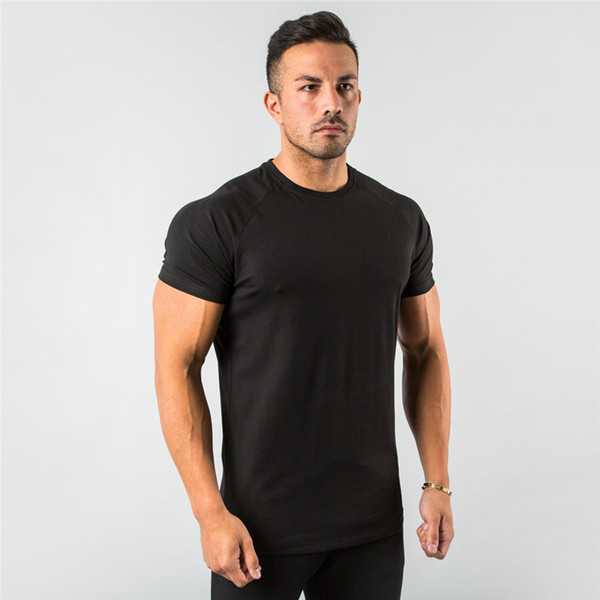 New Summer Sportswear Mens O-neck T Shirts Fashion Men's Tops Cotton Fitness T-shirt Gym Short Sleeve Bodybuilding Tshirt