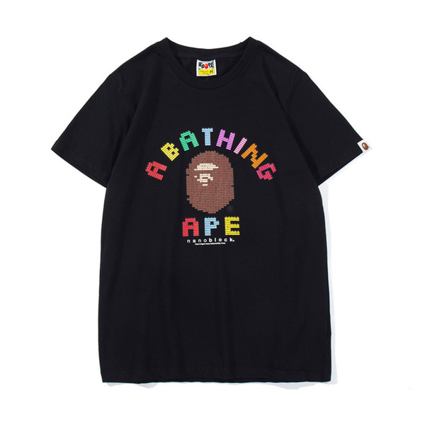 Bape Mens T Shirt Fashion Mens Designer Short Sleeves A Bathing Ape High Quality Cotton T Shirt Tees Size M-XXL