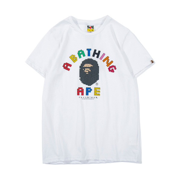 Bape Designer Polo Mens Women High Quality Short Sleeves Ape Shall Never Kill Ape Mens Cotton Casual Tees 2 Colors M-2XL