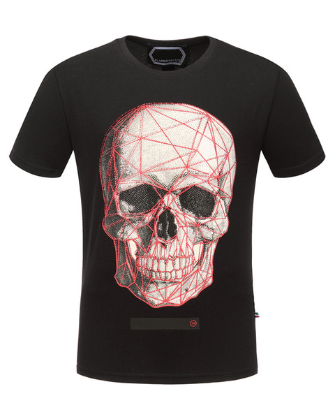 My Brand New quick drying T-shirt men brand clothing rhinestone Skull printed T shirt male top quality casual Tshirts