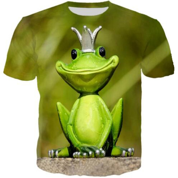 Sondirane Newest Animal Frog 3D Graphic Print Women/Men's T Shirt Summer Short Sleeve T-Shirt Quick Dry Hip Hop Tops Cheap Clothing Tees