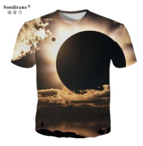 2018 new fashion Women/men Wonderful sunset 3D print t shirt Short Sleeve Casual Tops Hip Hop Streetwear Quick Dry Clothing Comfortable tees