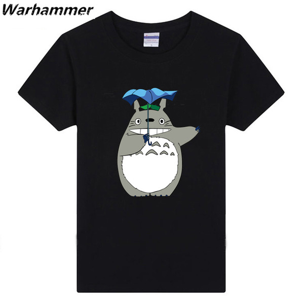 TOTORO T shirt Anime Fans Collective T shirts Men Fine Cotton Print Totoro Tee Shirt Homme O-neck EU XXL Shirt Quick Drop Shipping To Brazil