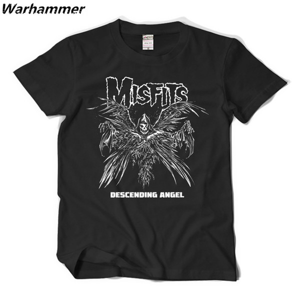 The Misfits Men T shirt Street Fashion Descending Angel Hip Hop Halo Of Blood Tee Shirt Homme O neck Short Sleeve Summer T shirts Drop Ship