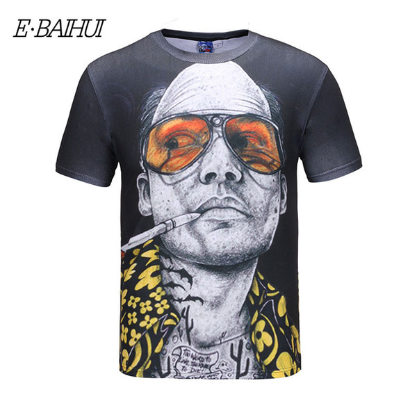 E-BAIHUI New 3D Print T shirt Popular Style T-shirt Bar Theme Hip Hop Tops Funny Short Sleeve Men Clothing Couple Tees T-326