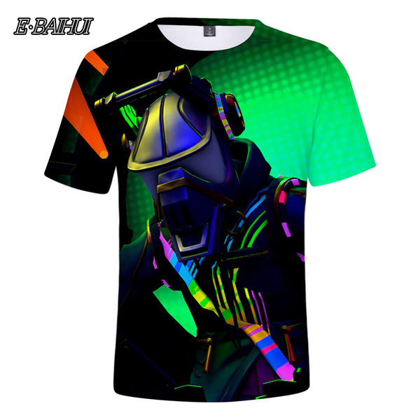 E-BAIHUI Men's Fashion 3D Comics Game Casual Festival Cosplay Streetwear Style Short Sleeve Comfortable T-Shirt 00424