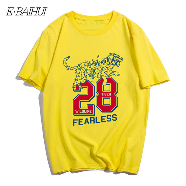 E-BAIHUI 2019 New Summer T-Shirts Cotton Men's T-shirt Digital 28 Print Tops Tees Fashion Men Short Sleeve Tshirt T-146