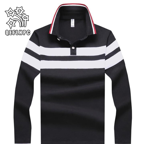 2018. Spring and autumn. Polo shirt. Men's T - shirts. Leisure long sleeved T-shirts. Pure cotton. Men's Polos. Men's Clothing. AMMY6026.