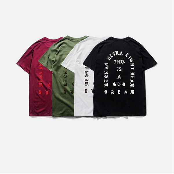 Men's Cotton O-Neck T-shirt KANYE West 4 Colors I Feel Like Pablo Printing Fashion Casual Popular T-shirt