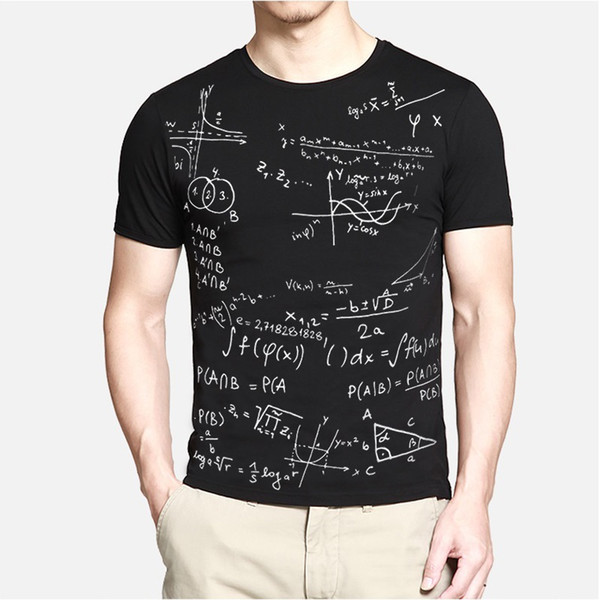 Fashion Learning Abstract Formula T Shirts for Men Loose fit short sleeve t shirt casual tops tees cool tshirt TX87 RF