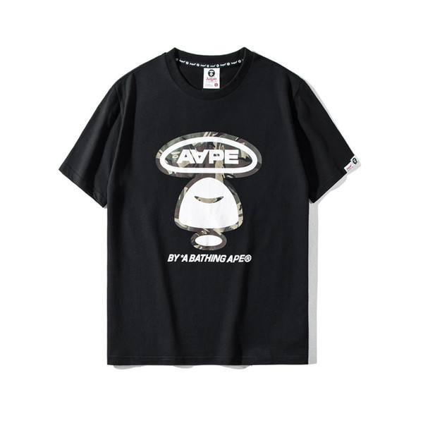 Aape T Shirt Fashion Mens A Bathing Ape Designer Print High Quality T Shirt Mens Womens Fashion Hip Hop Tee Size M-2XL