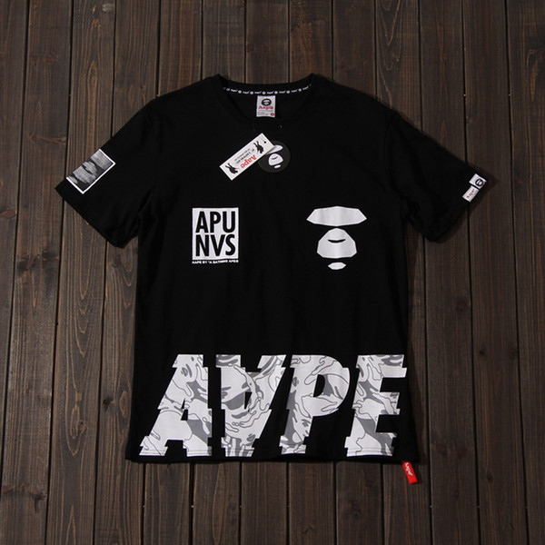 Aape short Sleeve Couples designer Letter Printed Tee Ape Head casual tide brand T-shirt Mens Designer T Shirt