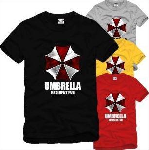 Shanghai Story Chinese Size S---XXXL summer t shirt game Resident Evil umbrella logo printed Personality tee 6 color 100% cotton