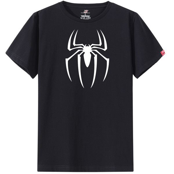 High quality 100% COTTON Spiderman T Shirts Men O Neck Short Sleeve Cotton Mens T-Shirt Euro Size Man tshirt Tops Free Shippin