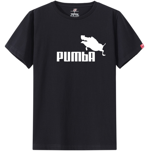 Men's 100% Cotton Funny tee cute t shirts homme Pumba men casual short sleeves cotton tops cool tshirt summer jersey costume