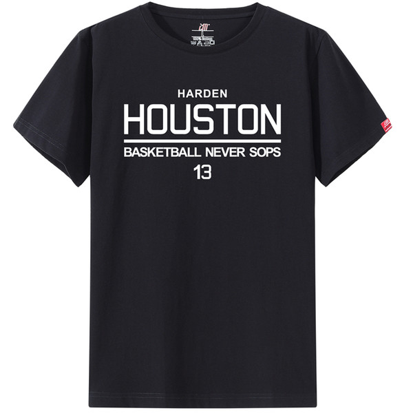 High quality Men T-shirt #13 James Harden Tees Short Sleeve Houston T SHIRT Men's Fashion MVP