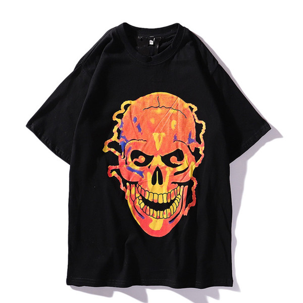 Vlone T Shirt Men Women High Quality Hip Hop T Shirt Vlone Human Skeleton Mens Designer T shirt Tees Size M-2XL