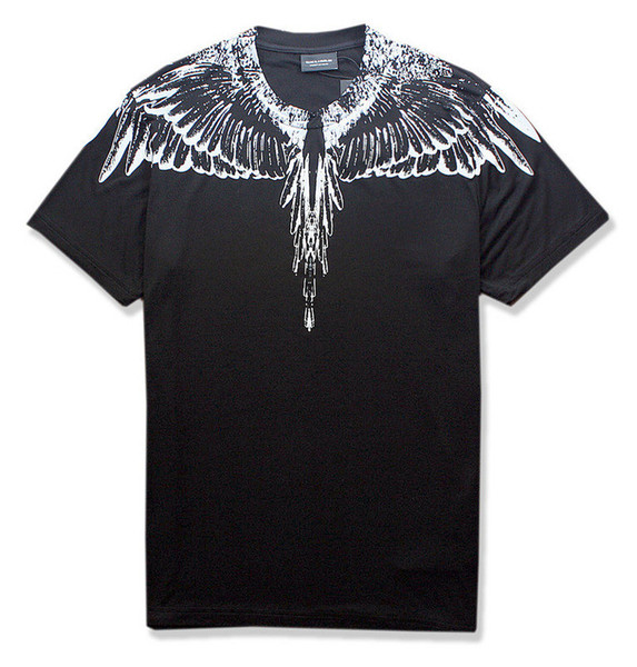 ss new Marcelo Burlon T-Shirt Men Milan Feather Wings T Shirt Men Women Couple Fashion Show RODEO MAGAZINE T Shirts Goros camisetas