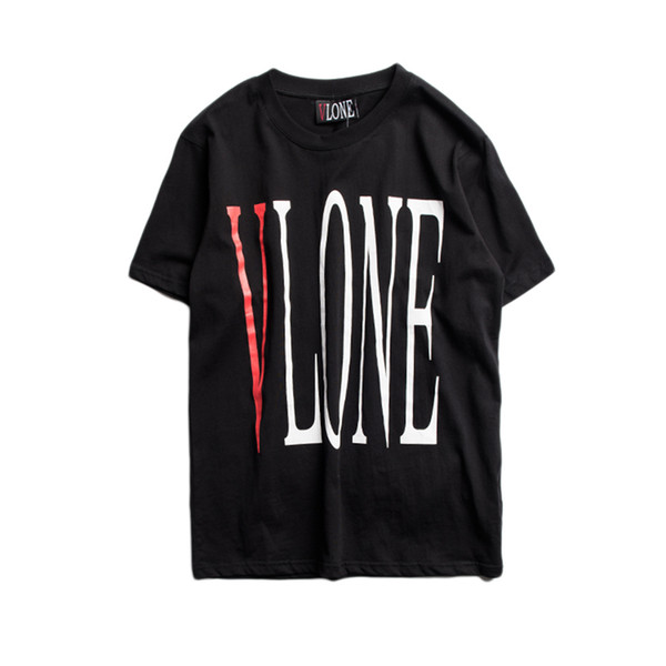 VLONE T-shirt Men Newest Type Streetwear Fashion Big V Printed Short Sleeve T Shirts Hip Hop Skateboards Friends Tee Shirt Women