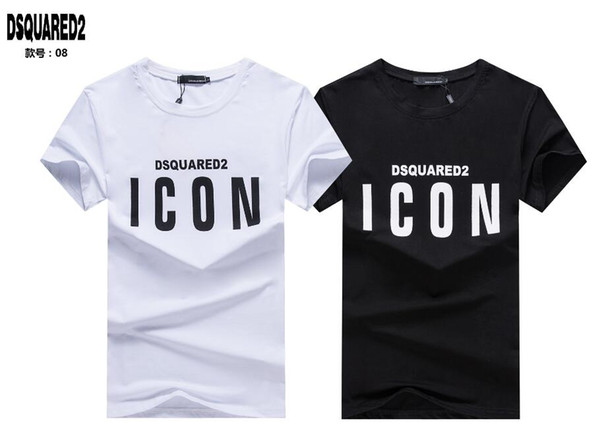 2019 19ss Ds2 T-shirt Fashion D2 Icon Men High Quality Cotton Summer Short Sleeve T shirts Brands Men's Letter Print Tee 07