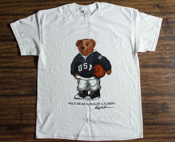 Vintage T-Shirt 90's POLO Bear Basketball Sport Reprint