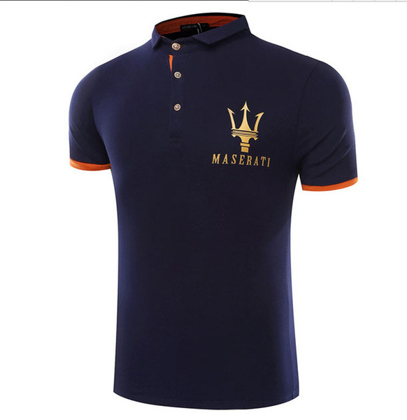 Maserati Crown Polo Shirts Golf Slim Comfortable Designer Formal Polo Shirts with Cotton Blend for Men ,Size M-4XL