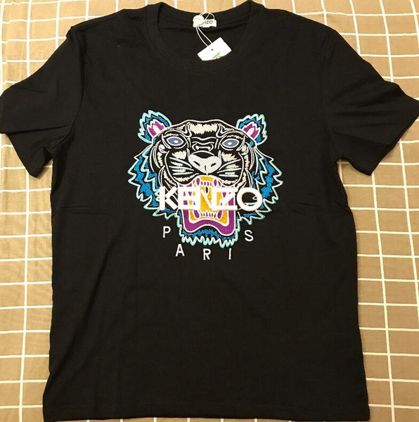 Top quality men women Paris Tiger Hip hop Kenzo T-shirt woman man cotton Short sleeve T-shirt Tops Tees