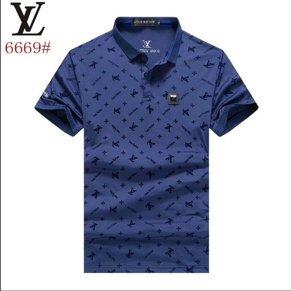 summer 18ss designers tag snake print clothing men fabric letter polo g t-shirt collar casual women tshirt tee shirt tops 6669