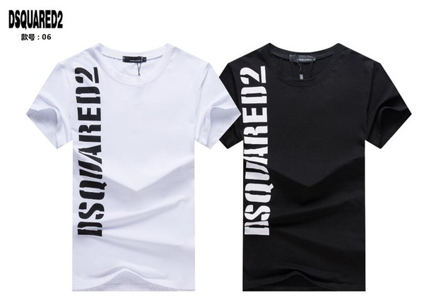 2019 19ss Ds2 T-shirt Fashion D2 Icon Men High Quality Cotton Summer Short Sleeve T shirts Brands Men's Letter Print Tee 06