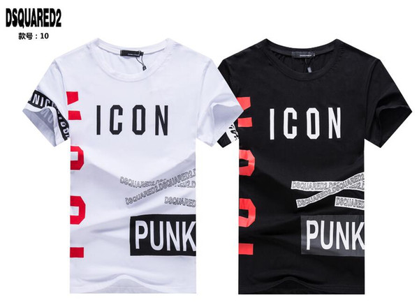 2019 19ss Ds2 T-shirt Fashion D2 Icon Men High Quality Cotton Summer Short Sleeve T shirts Brands Men's Letter Print Tee 08