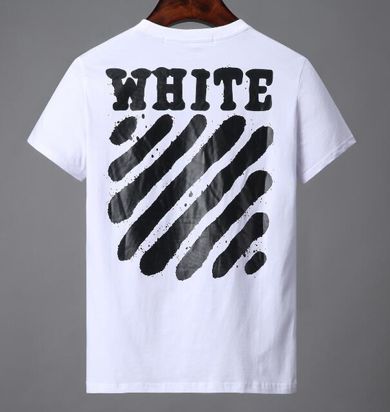 19ss Hot T-shirt Fashion off Men High Quality 100% Cotton Summer Style Short Sleeve T shirts Brands white Men's Clothing Letter Print Tee