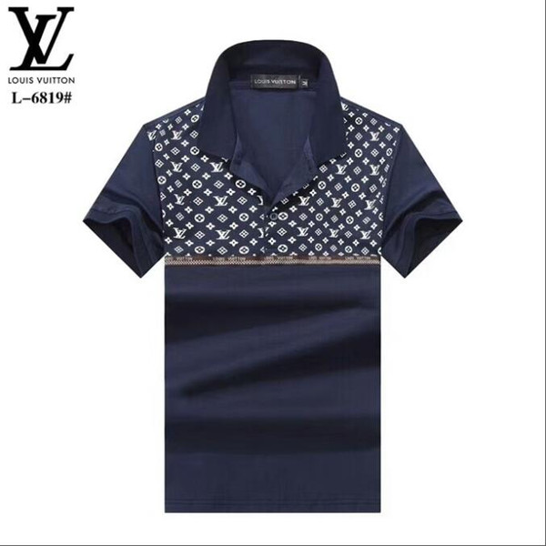 summer 18ss designers tag snake print clothing men fabric letter polo g t-shirt collar casual women tshirt tee shirt tops 6819