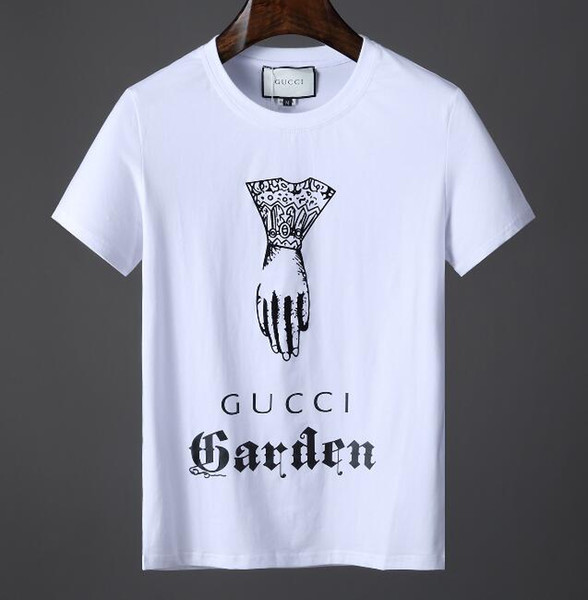 2019 NEW newest G Fashion casual men's Brand wolf T shirt Male Short Sleeve T Shirt O-Neck medusa Men g black cat Tee Homme T Shirts 12028