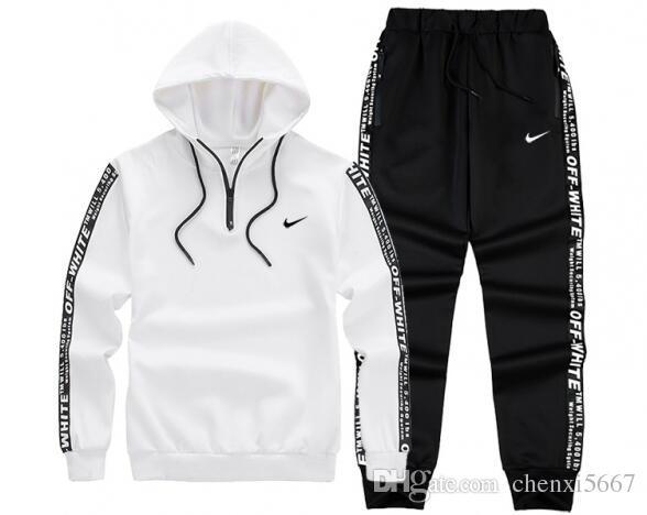 Fashion Tracksuit Best Version Spring Autumn Mens Tracksuits Print Zipper Suit Tops+Pants Mens Casual Sweatshirt Sport Suit