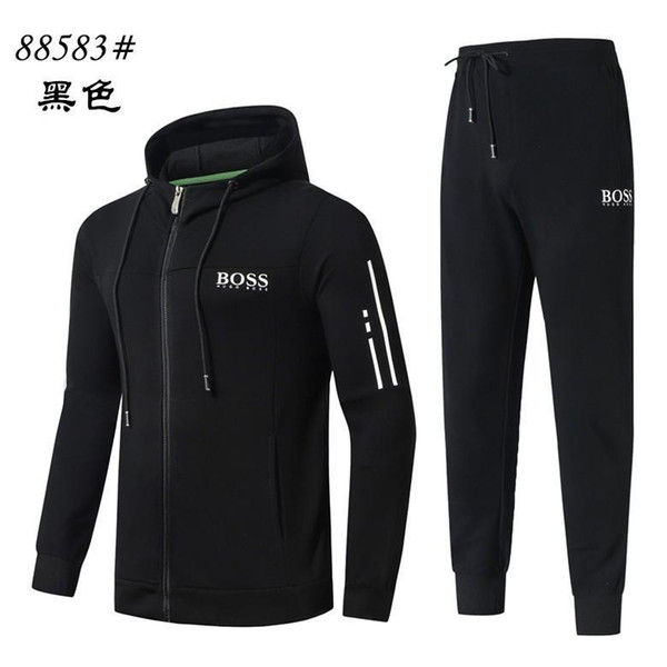 summer new men's capped sports suit, handsome and stylish Cardigan tracksuit