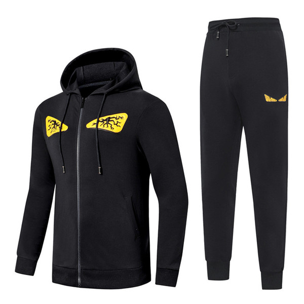 Tracksuit Men Sweat Suits see Autumn Mens Tracksuits Jogger Suits Jacket + Pants Sets Sporting Suit Print men cotton