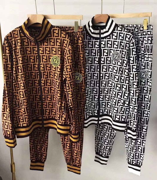 New fashion men's casual jacket sportswear men's slim long-sleeved sweatshirt + pants cotton hoodie suit men's 