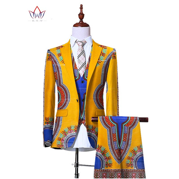 (Jacket+Vest+Pants)Blazers for Men 3 Piece Slim Fit Cowboy Wedding Men Suit Retro Gentleman Mens' African Clothing 6XL WYN230