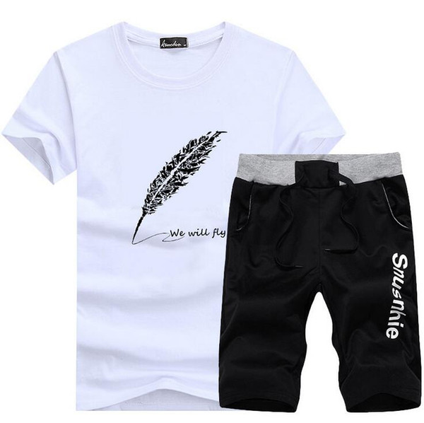 New Designer Mens Tracksuits Summer T-shirt+Pant Sportswear Fashion Sets Short Sleeve Running Jogging High Quality Plus Size