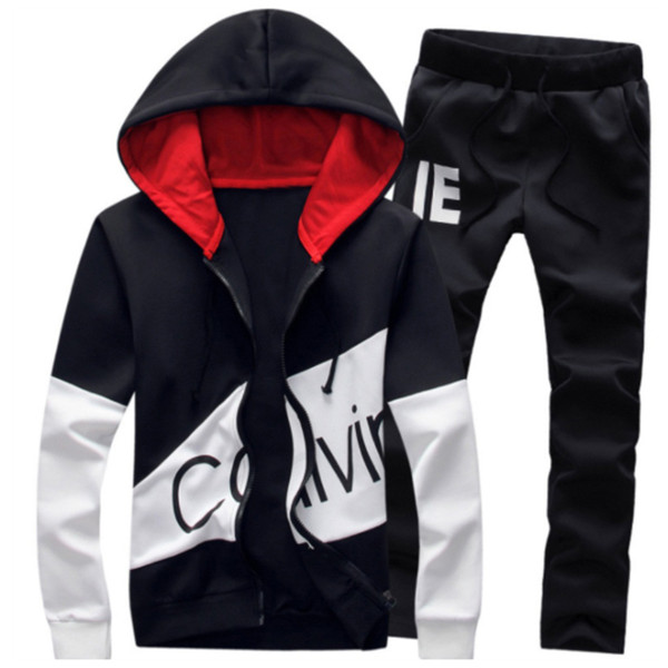 Men Tracksuit Coat+Pants Sets Casual Hoodie Fashion Warm Sweatshirt Sets Hot Sale