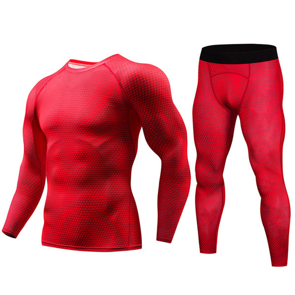 The latest version of the compression muscle men's suit Demix suit fitness tight leggings men's sportswear fitnes