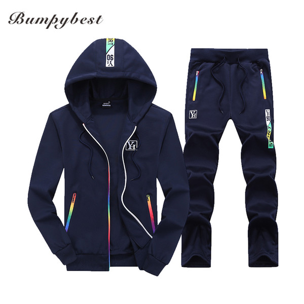 Bumpybeast Sporting Suit Mens Hoodie Zipper Cardigan Pants Suits Designer Tracksuit Two Piece Set Men Clothing Sets Plus Asia Size M -4xl