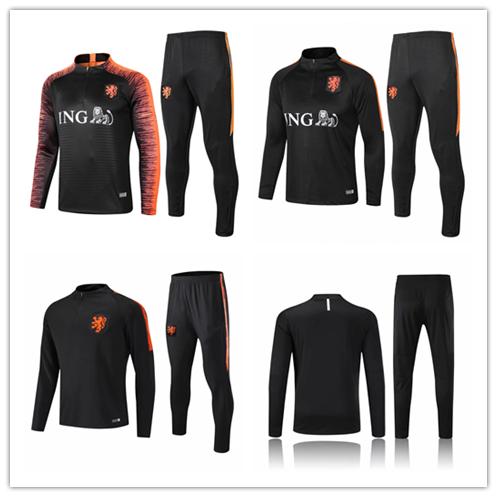 New Netherlands Ajax soccer Tracksuit 2018-2019 Adult Holland jogging jacket DOLBERG VAN DE BEEK football Training suit