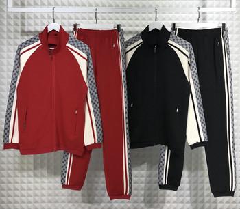 Spring Designer Mens Tracksuits Luxury Brand Clothing Striped Patchwork Tracksuit Letter Zipper cotton Suit Sweatshirt jacket Coat