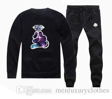 Mens Diamond Designer Jogger 2pcs Suits Tracksuits hiphop Hoodies Pants Clothing Sets Crooks and Castles