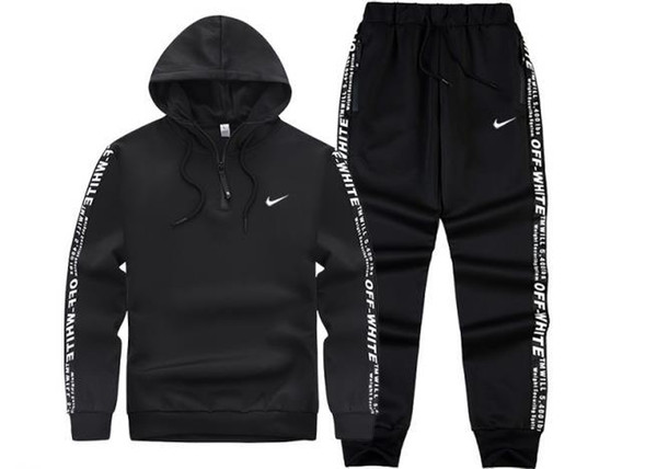 2019 Men's Set Spring Autumn Men Tracksuit Sportswear 2 Piece Set Suit Jacket+Pant Sweatsuit Men Clothing Tracksuit