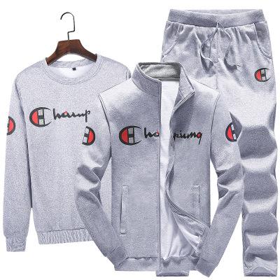 New style 3 Pieces Sets (Jacket+Pant+hoodies) Tracksuit Men Sporting Brand-Clothing Casual Track Suit Men chandal hombre Slim Tracksuit