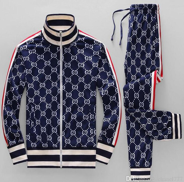 Fall new mens luxury designer letter printing sweatsuit tracksuits ~ tops mens training jogging sweat track suits fhdfgty