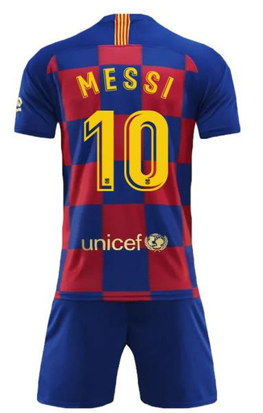 NEW Men's football shirt soccer jesey sportswear MESSI SUAREZ European Champions Cup home team uniform SIZE S-XL 