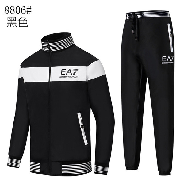 2019 Mens Brand Tracksuits Sports and leisure suits men's men's new casual wear 2019 men's spring and autumn spring Korean trend two sets